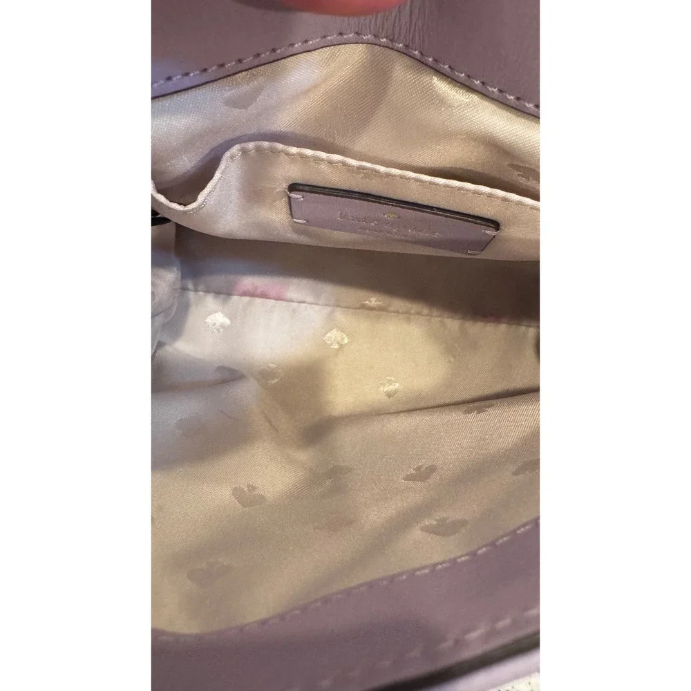 Kate Spade Natalia Flap‎ Shoulder Bag Quilted Leather Lilac WKRU7074 Preloved